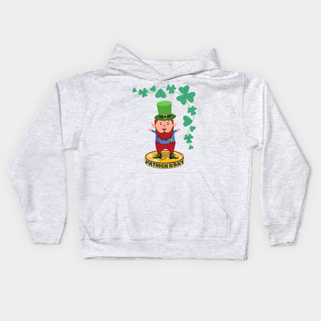 st patrick celebration Kids Hoodie by Benlamo